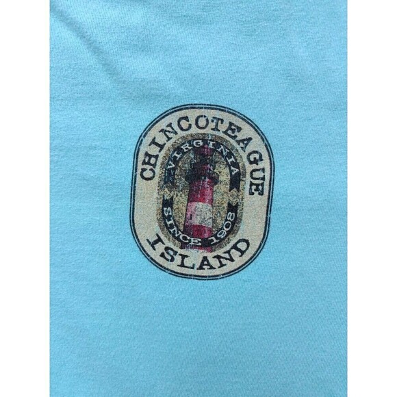 Comfort Colors T-Shirt Men's Medium Chincoteague Island Graphic Short Sleeve Y2K - Picture 3 of 8